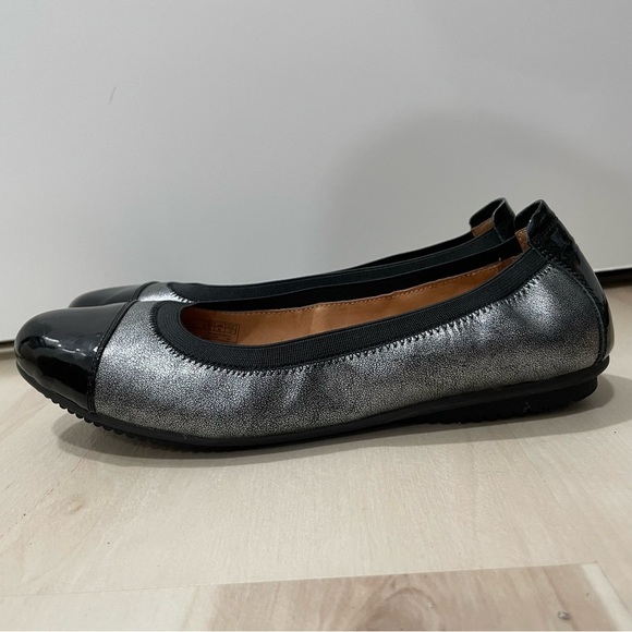 Joseph Siebel Women’s Size 40 (9-9.5) Black Silver Flat Leather Pippa 07 - Picture 4 of 8
